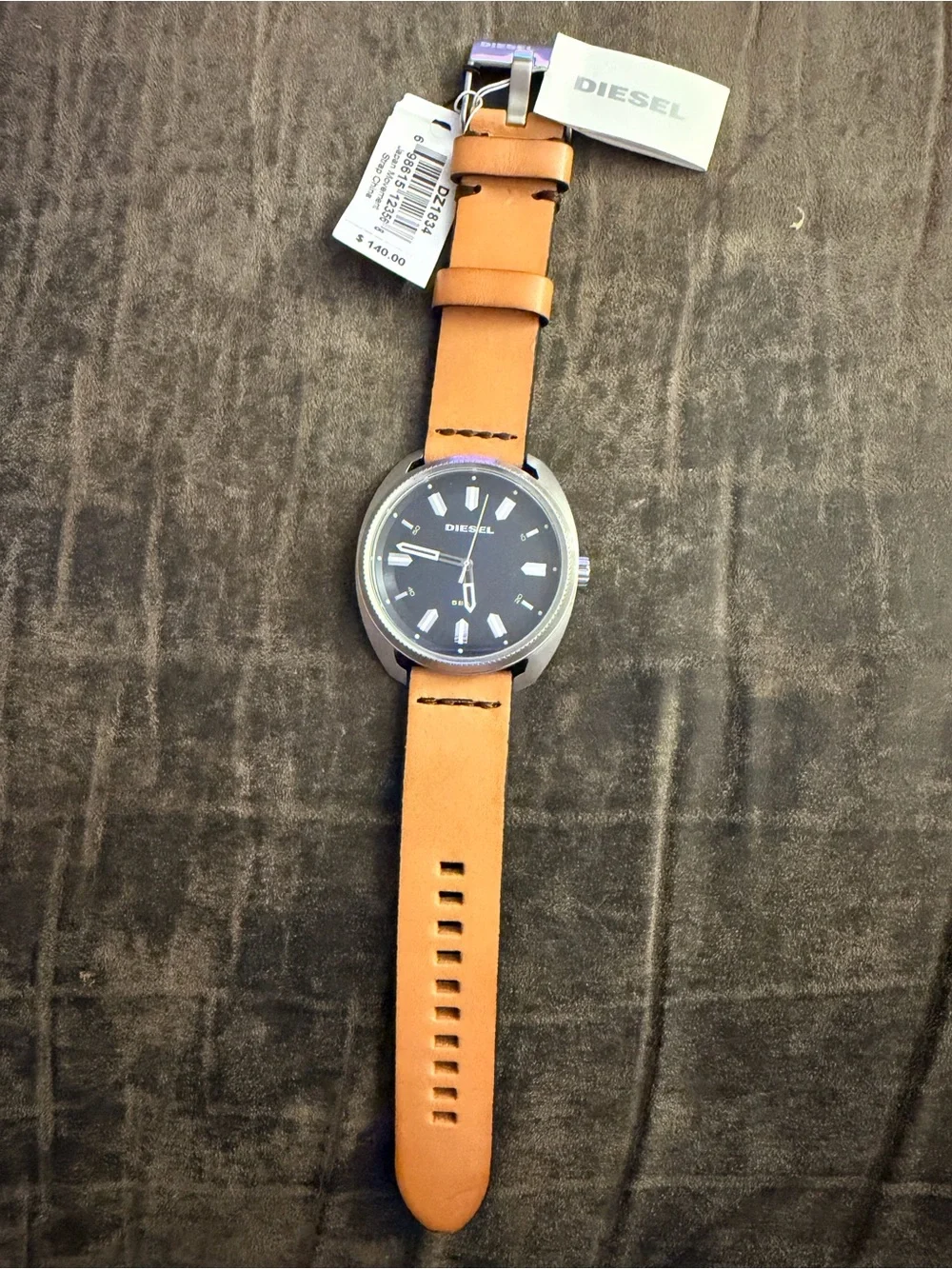 Diesel DZ1834 Men's Watch with Tan Leather Strap